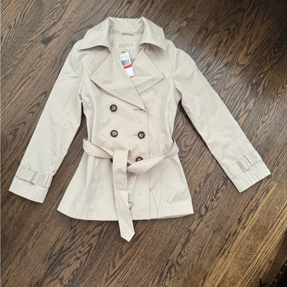 Michael Michael Kors Trench Coat, XS, New With Tags - Picture 2 of 4